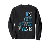 Colore Blu in My Own Lane Grafica Blu Felpa