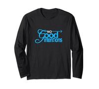 Colore Blu No Good Intentions Grafica Blu Maglia a Manica