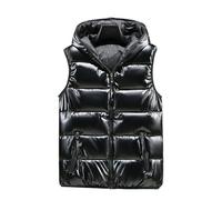 Colore brillante Gilet Donne Gilet BodyWarmer Leggero Giacca A Vento Piumino Cappotto Panno Inverno, 899 Nero, XX-Large