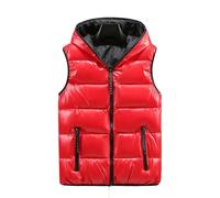Colore brillante Gilet Donne Gilet BodyWarmer Leggero Giacca A Vento Piumino Cappotto Panno Inverno, 899 Rosso, XX-Large