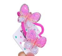 Colore brillante Glitter Farfalla Dei Capelli Scunchies Per I Bambini Donne Corde Dei Capelli Piccole Ragazze Elastici Legami Della Coda Di Cavallo