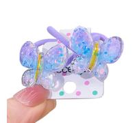 Colore brillante Glitter Farfalla Dei Capelli Scunchies Per I Bambini Donne Corde Dei Capelli Piccole Ragazze Elastici Legami Della Coda Di Cavallo
