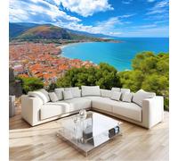 Colore Carta da parati panoramica, Bellissimo Piante Mare Architettura Carta da parati stampata Colorato decorazioni da parete per bambini camera da letto soggiorno poster da parete 200 x 140 cm