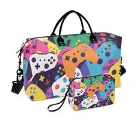 Colore Cartoon Game Controller Decorativo Pernottamento Carry On Tote e Bagagli Sport Training Bag con Cinghia Regolabile per Palestra Grande Capacità bolso de para Hombre