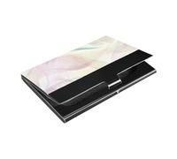 Colore chiaro Astratto Acquerello Art Slim porta biglietti da visita Con Cuoio & Supporto della cassa della carta dell'acciaio inossidabile per le donne o gli uomini