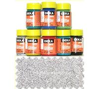 Colore colori tessuto DEKA GLITTER con Brillantini Grigio ARGENTO Silver 2496