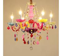 Colore Contemporaneo Cristallo Lampada a Ciondolo Europeo di Lusso Soggiorno Ristorante Camera da Letto Camera dei Bambini Ragazza Camera Villa Negozio di Abbigliamento (B 6 luci)