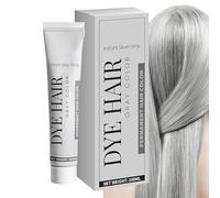 Colore dei capelli grigi - Colore per capelli lunghi -fermi in argento grigio | Ingredienti naturali dei capelli naturali | Lavare il dei capelli in argento facile da lavare per un look