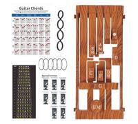 Colore del legno, 15 x 7,2 x 5 cm, attrezzo di apprendimento per principianti, per insegnare la chitarra, facile da usare, per chitarra folk, cord, strumento per esercizi con grafico per amici