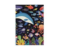 Colore Delfino Pesce Mare Animale Mondo vacanze giardino bandiere per esterni banner esterni per la decorazione del portico 28x40 double sided