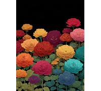 Colore Dipingere Con I Numeri Adulti, Fai Da Te Dipingere Con I Numeri per Decor Casa, Flower Paint by Numbers Kit Con Pennelli e Vernice Acrilica, Hobby Creativi Adulti, Regalo, 90x120cm R-1693
