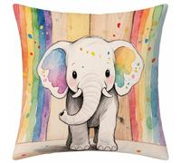Colore Federe Cuscino 50x50 Set di 1, Federe Cuscini Divano 50x50cm, Elefante Impermeabili Quadrata Copricuscini con Cerniera Invisibile, Copricuscino per Balcón, Jardín, Decorazioni Casa 1-6243