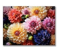 Colore Fiori freschi Dipingere con i Numeri, Dipingere con i Numeri Adulti, Portare Pennelli e Colori Acrilici, Kit di Pittura a Olio, Regalo per Decorazioni Casa (Senza Cornice) 50x70cm w0d-277