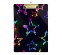 Colore Fluorescente Stella Ospedale Appunti Foro Standard per Calcio Softball Coaching Dimensione 9 x 12.5 Tabla para escribir con Clip