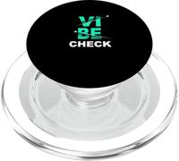 Colore foglia di tè chiaro Aqua Vibe Check Light Teal Aqua Graphic PopSockets PopGrip per MagSafe