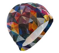 Colore Geometrie irregolari Nuoto per gli Uomini Capelli Corti Impermeabile Cuffia da Nuoto per le Donne Nuoto Protezione dei Capelli e Riduzione Della Resistenza Gorro para natacion Mujer