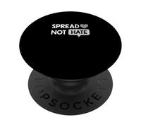 Colore grigio Love Not Hate Grafica grigia PopSockets PopGrip Adesivo