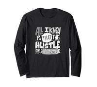 Colore Grigio The Hustle Looks Crazy Grafica Grigia Maglia a Manica