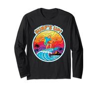 Colore Invecchiato Surfer Dude Maglia a Manica
