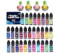 Colore Letti di candela - Dye Set Coloring di soia Pigmento liquido | 18 pigmenti 24 colori per fai da te smalto epossidico resina epossidica soluzione colore