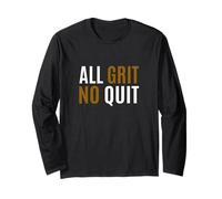 Colore Marrone Tutto Grano - No Quit Brown Graphic Maglia a Manica