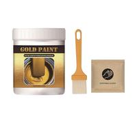 Colore Oro - Vernice Per Mobili | Vernice Dorata Per Lavori Artigianali A Base D'acqua, 300 G Di Vernicē Liquida Ad Ačquerello Dorata Per Mobili In Legno E Teśsuti, Vernicē Metaļlica Per Porte, Finest