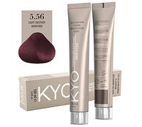 Colore per capelli 100ml + ossigeno 150 ml by kyo, AMMONIA FREE E PPD FREE con collagene Marino e cheratina (5.56 Castano Chiaro Rosso Caldo)