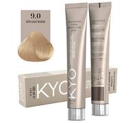 Colore per capelli 100ml + ossigeno 150 ml by kyo, AMMONIA FREE E PPD FREE con collagene Marino e cheratina (9.0 Biondo Chiarissimo)