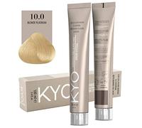 Colore per capelli 100ml + ossigeno 150 ml by kyo, AMMONIA FREE E PPD FREE con collagene Marino e cheratina (10.0 Biondo Platino)