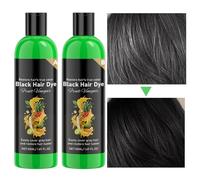 Colore per capelli aceto di frutta - 2x50 ml tintura nera naturale | Pure Fruit Extract Hair Coloring - Copertura dei capelli grigi per uomini e donne principianti - Formula di rafforzamento nutriente