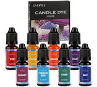 Colore per cera per candele, 8 colori, colorante liquido per candele | Cera colorante altamente concentrato per cera di soia, cera d'api, cera di paraffina, cera di palma, cera gel