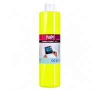 Colore per tessuti da 500 ml, colore per tessuti chiari, lavabile e fissabile con ferro da stiro (giallo fluo)