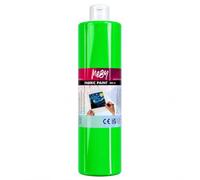 Colore per tessuti da 500 ml, colore per tessuti chiari, lavabile e fissabile con ferro da stiro (verde fluo)
