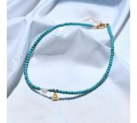 Colore Perlina Iniziale Girocollo Acciaio Inox Lettera Collana Stile Boho