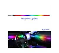 (Colore pieno 110 cm X1) Per accessori per luci ambientali per auto con strisce LED 18 in 1, interni in acrilico