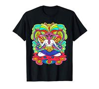 Colore psichedelico Groovy Rainbow Sigil of Baphomet anni 70 Maglietta