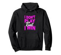 Colore Rosa Don't Play, Win Pink Graphic Felpa con Cappuccio