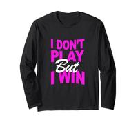 Colore Rosa Don't Play, Win Pink Graphic Maglia a Manica