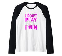 Colore Rosa Don't Play, Win Pink Graphic Maglia con Maniche Raglan