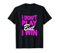 Colore Rosa Don't Play, Win Pink Graphic Maglietta