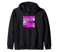 Colore Rosa Go Ahead, Judge Me Pink Graphic Felpa con Cappuccio