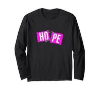 Colore Rosa Holding On To Hope Pink Graphic Maglia a Manica