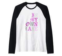 Colore Rosa in My Own Lane Grafica Rosa Maglia con Maniche Raglan