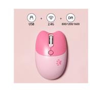 (Colore rosa M3) Mouse wireless Mofii Cute Cat, ricevitore USB plug and play, 3 DPI regolabili, compatibile