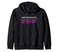 Colore Rosa Schedule No Days off Grafica Rosa Felpa con Cappuccio