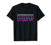 Colore Rosa Schedule No Days off Grafica Rosa Maglietta