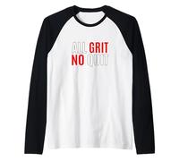 Colore Rosso all Grit - No Quit Red Graphic Maglia con Maniche Raglan