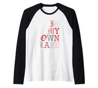 Colore Rosso in My Own Lane Grafica Rossa Maglia con Maniche Raglan