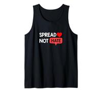 Colore Rosso Love Not Hate Red Graphic Canotta