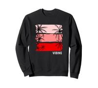 Colore Rosso Vibing-x3 Sfumature Rosso Grafica Felpa